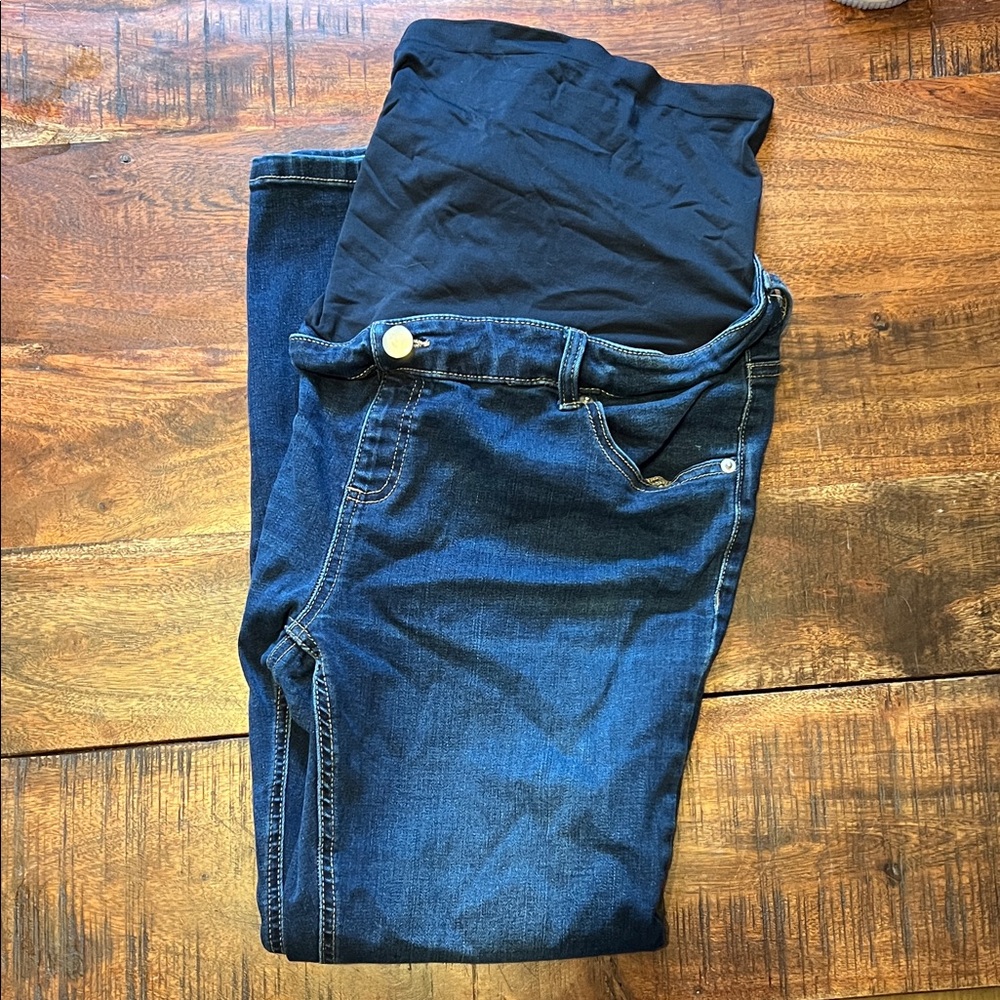 Time and Tru Dark Blue Maternity Jeggings